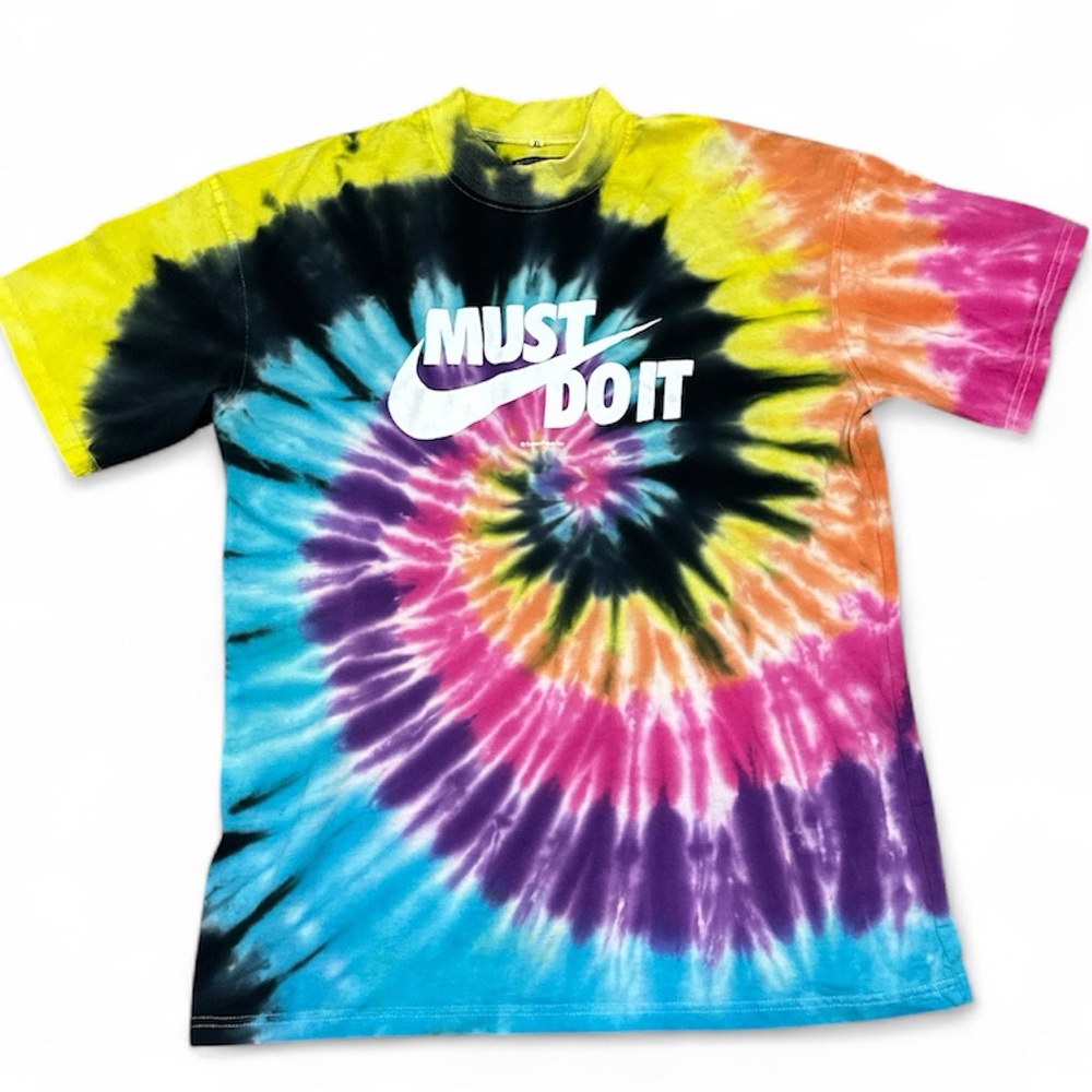 SuperFresh Limited Must Do It RARE Cut and sew Tie Dye Street Tee Size XL